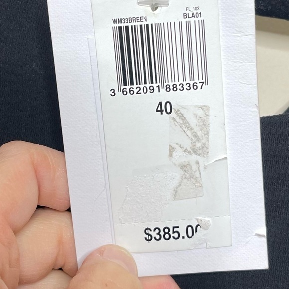 IRO BREEN Black Whipstitch Open Shoulder Dress - Picture 5 of 7